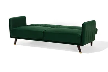 Senja Rektangulær Sovesofa 110x181 cm i Fløjl - Grøn - Møbler - Sofaer - Sovesofaer