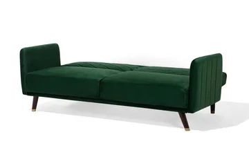 Senja Rektangulær Sovesofa 110x181 cm i Fløjl - Grøn - Møbler - Sofaer - Sovesofaer