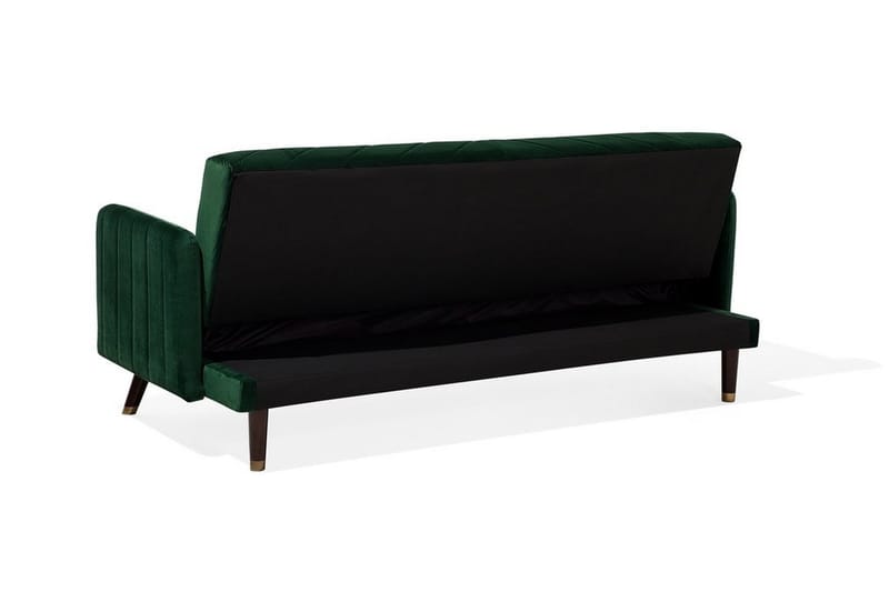 Senja Rektangulær Sovesofa 110x181 cm i Fløjl - Grøn - Møbler - Sofaer - Sovesofaer