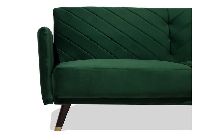 Senja Rektangulær Sovesofa 110x181 cm i Fløjl - Grøn - Møbler - Sofaer - Sovesofaer