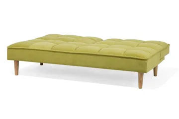 Siljan 3-personers Rektangulær Foldbar Sovesofa 105x177 cm i Fløjl - Grøn - Møbler - Sofaer - Sovesofaer