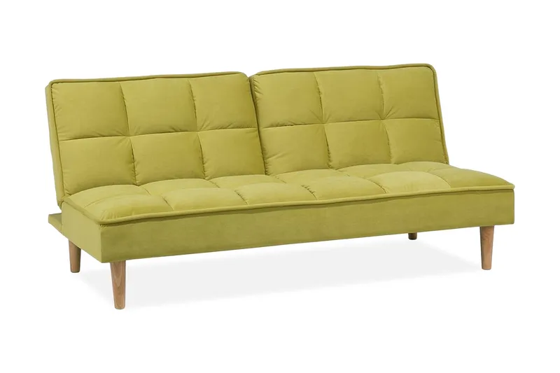 Siljan 3-personers Rektangulær Foldbar Sovesofa 105x177 cm i Fløjl, Grøn