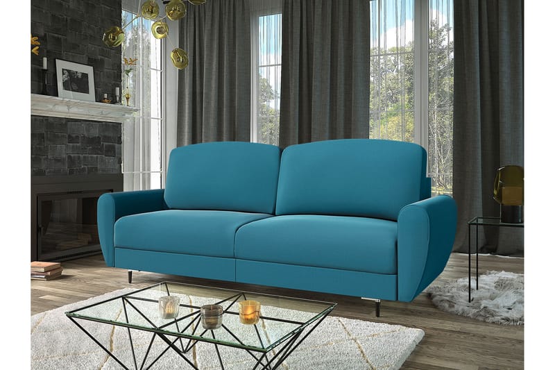 Silvia sovesofa 226x98x95 cm - Sovesofaer - 3 personers sovesofa - Velour sofaer