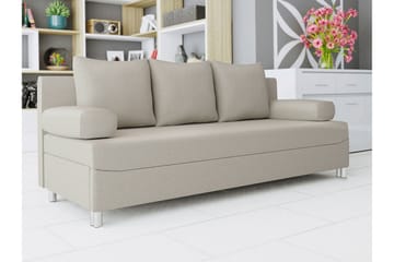 Skatteg 3-personers Sovesofa 133x192 cm med Opbevaring i Stof - Beige - Møbler - Sofaer - Sovesofaer