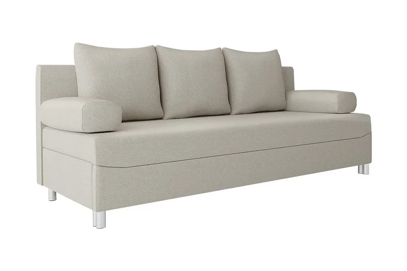 Skatteg 3-personers Sovesofa 133x192 cm med Opbevaring i Stof, Beige