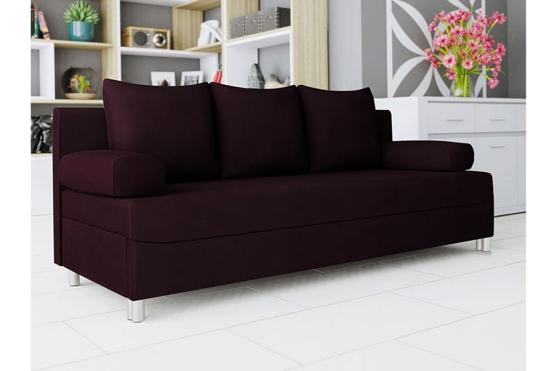 Skatteg Sofa - Sort - Sovesofaer - 3 personers sovesofa - Velour sofaer