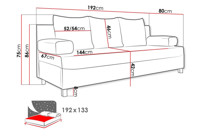 Skatteg Sovesofa - Sovesofaer - Velour sofaer