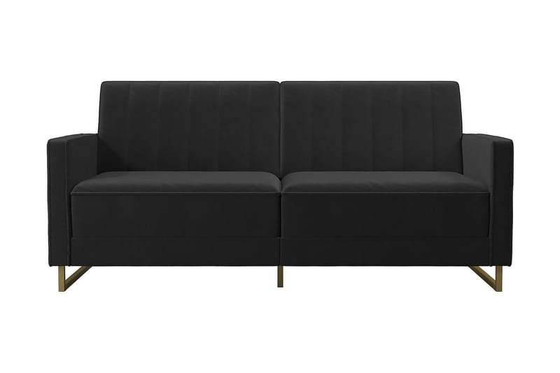 Skylar 2-personers Sovesofa Justerbar Velour/Sort/Messing - Novogratz - Sovesofaer - 2 personers sovesofa - Velour sofaer