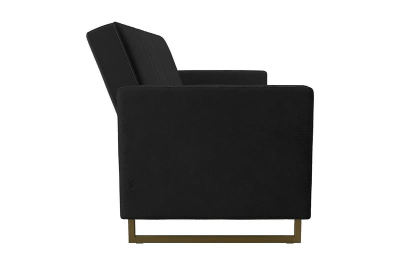 Skylar 2-personers Sovesofa Justerbar Velour/Sort/Messing - Novogratz - Møbler - Sofaer - Sovesofaer