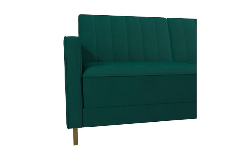 Skylar 2-personers Sovesofa Justerbar Velour/Grøn /Messing - Novogratz - Sovesofaer - 2 personers sovesofa - Velour sofaer