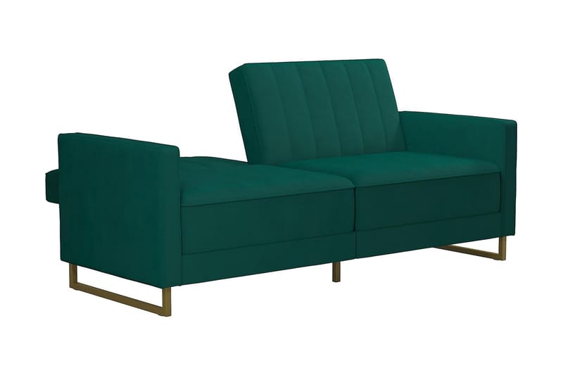 Skylar 2-personers Sovesofa Justerbar Velour/Grøn /Messing - Novogratz - Sovesofaer - 2 personers sovesofa - Velour sofaer