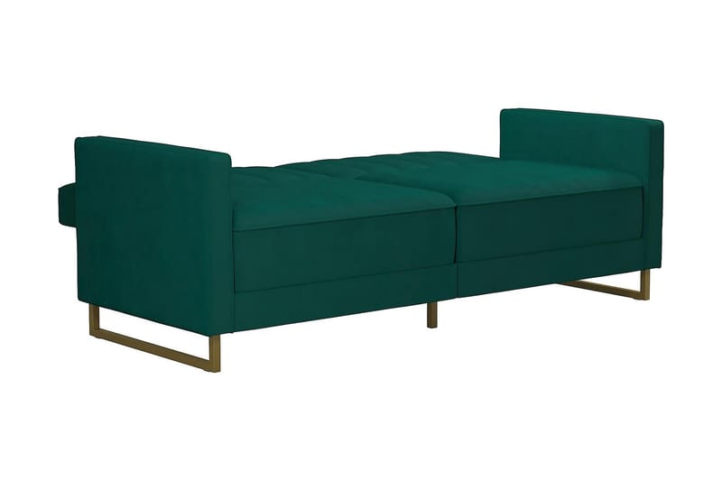 Skylar 2-personers Sovesofa Justerbar Velour/Grøn /Messing - Novogratz - Møbler - Sofaer - Sovesofaer