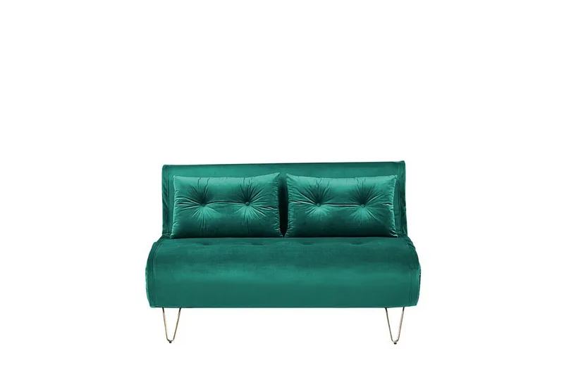 Sofa 2-Pers. velour mørkegrøn VESTFOLD, Grøn