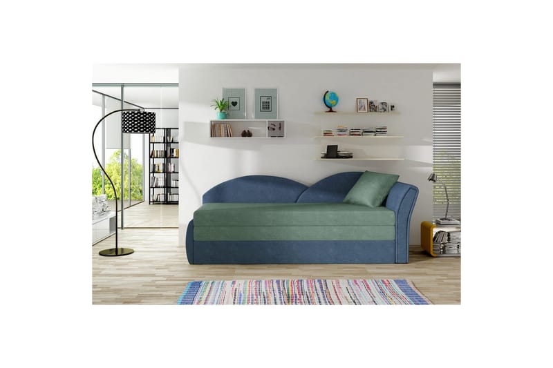 Sofa Eltap Aga 218x80x77 cm - Soro 34, Soro 76, Grøn, Blå, Højre - Møbler - Sofaer - Sovesofaer