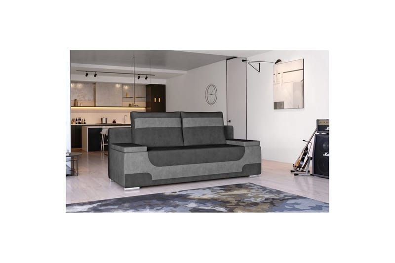 Sofa Eltap Area 200x90x92 cm - Dora 96, Dora 90, Sort, Grå - Møbler - Sofaer - Sovesofaer