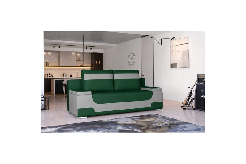 Sofa Eltap Area 200x90x92 cm, Monolit 37, Monolit 84, Grøn, Lys Grå