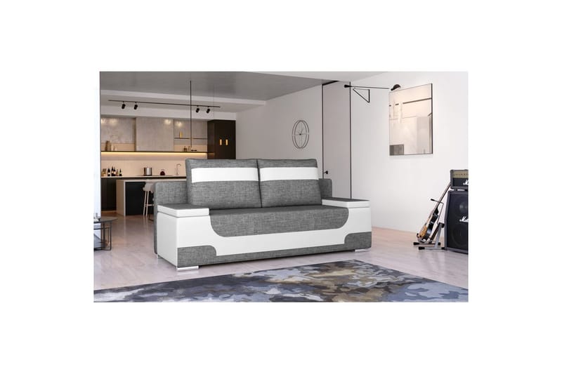 Sofa Eltap Area 200x90x92 cm, Sawana 05, Soft 17, Grå, Hvid