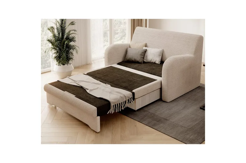 Sofa Eltap Ario 130x85x103 cm - Jarell 18, Lys Beige - Møbler - Sofaer - Sovesofaer