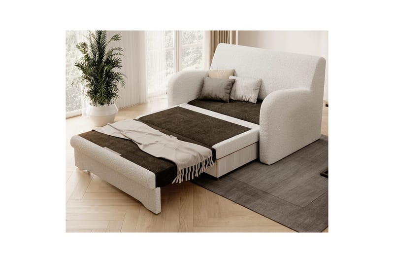 Sofa Eltap Ario 130x85x103 cm - Royal 01, Hvid - Møbler - Sofaer - Sovesofaer
