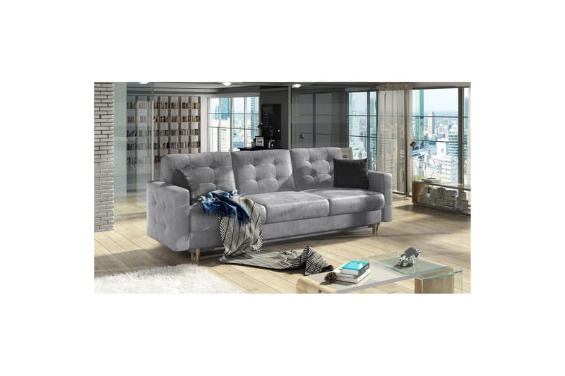 Sofa Eltap Asgard 233x93x92 cm, Monolith 84, Monolith 97, Lysegrå, Mørkegrå