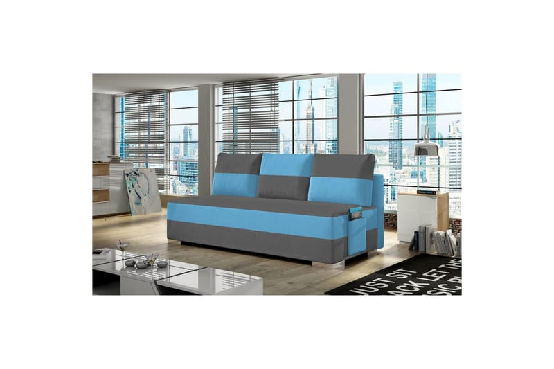 Sofa Eltap Atila 200x83x92 cm - Alova 36, Alova 29 Grå, Blå - Møbler - Sofaer - Sovesofaer