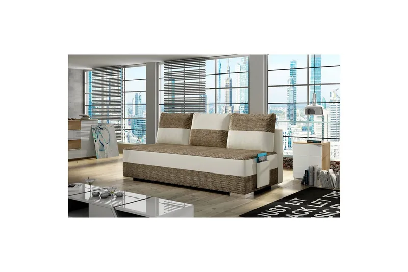 Sofa Eltap Atila 200x83x92 cm - Berlin 03, Blød 33, Beige - Møbler - Sofaer - Sovesofaer