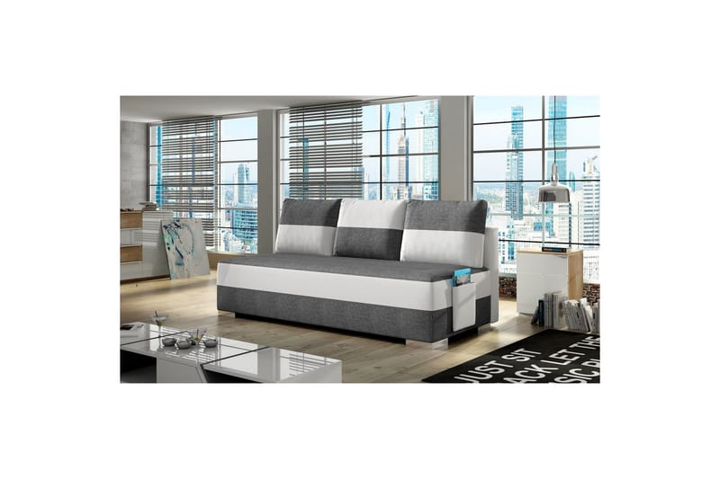 Sofa Eltap Atila 200x83x92 cm, Sawana 21, Soft 17, Grå, Hvid