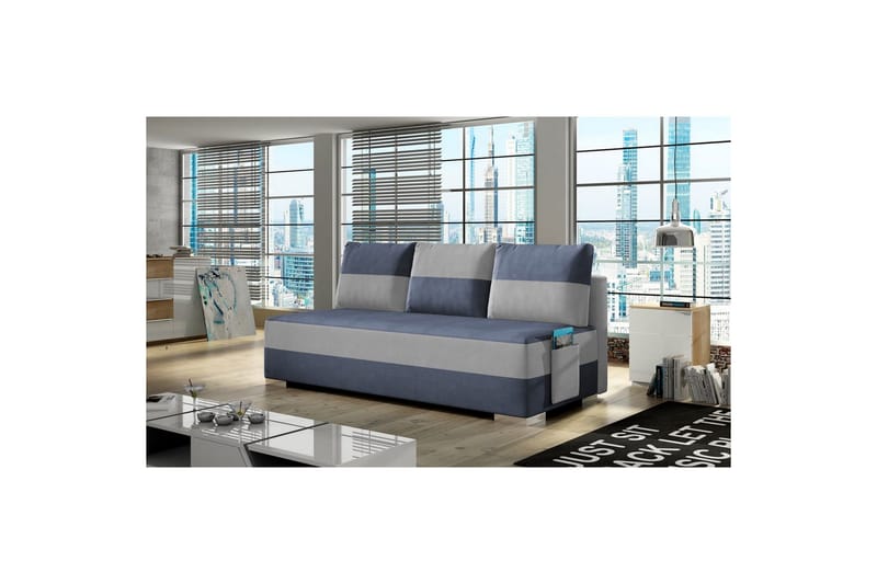Sofa Eltap Atila 200x83x92 cm - Soro 76, Soro 83, Blå, Hvid - Møbler - Sofaer - Sovesofaer