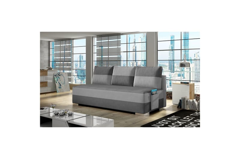 Sofa Eltap Atila 200x83x92 cm - Soro 93, Soro 83, Grå, Hvid - Møbler - Sofaer - Sovesofaer