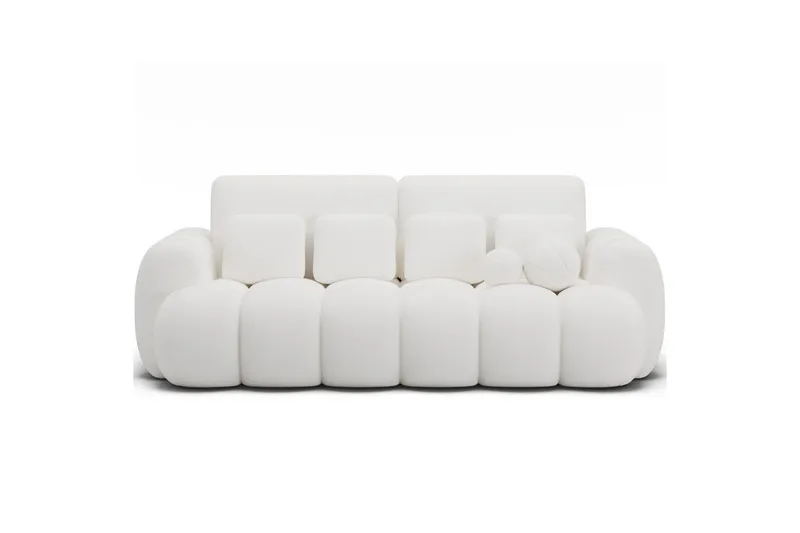 Sofa Eltap Cotonn 256x105x119 cm - Paolli 01, Hvid - Møbler - Sofaer - Sovesofaer