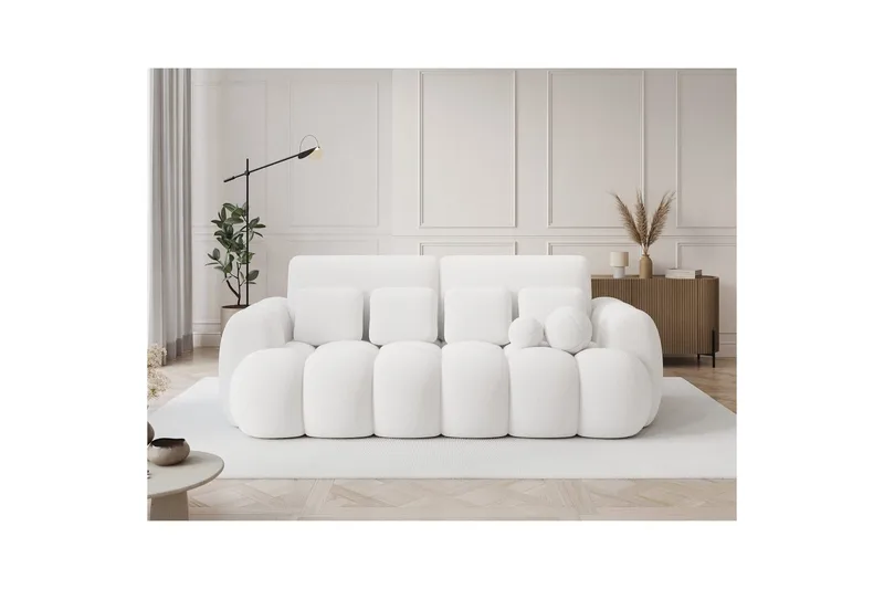 Sofa Eltap Cotonn 256x105x119 cm - Paolli 01, Hvid - Møbler - Sofaer - Sovesofaer