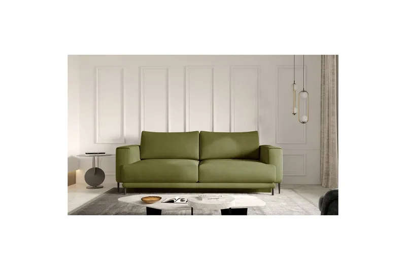 Sofa Eltap Dalia 248x84x95 cm, Nube 33, Grøn
