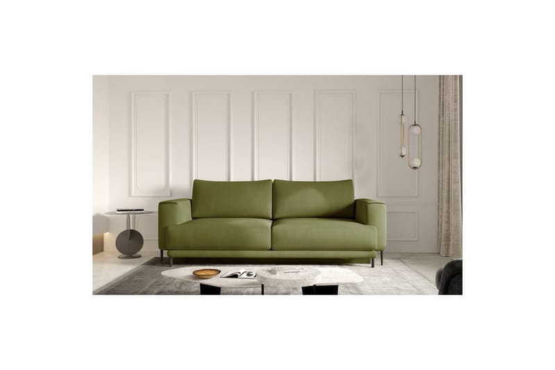 Sofa Eltap Dalia 248x84x95 cm - Nube 33, Grøn - Møbler - Sofaer - Sovesofaer