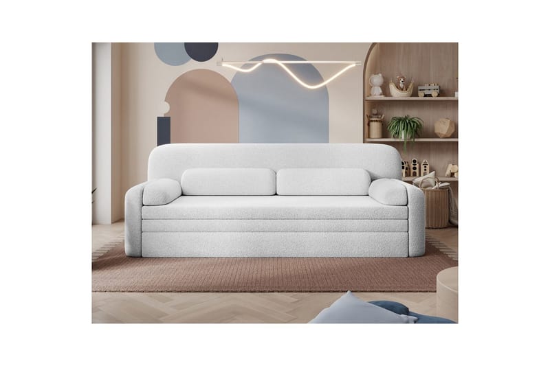 Sofa Eltap Elioss 236x89x87 cm - Royal 01, Hvid - Møbler - Sofaer - Sovesofaer