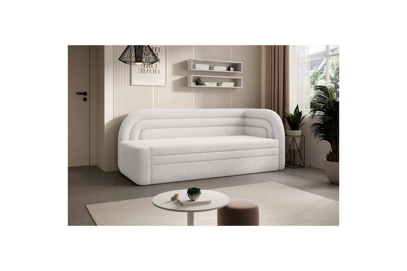 Sofa Eltap Fabillo 223x86x80 cm - Royal 01, Hvid, Højre - Møbler - Sofaer - Sovesofaer