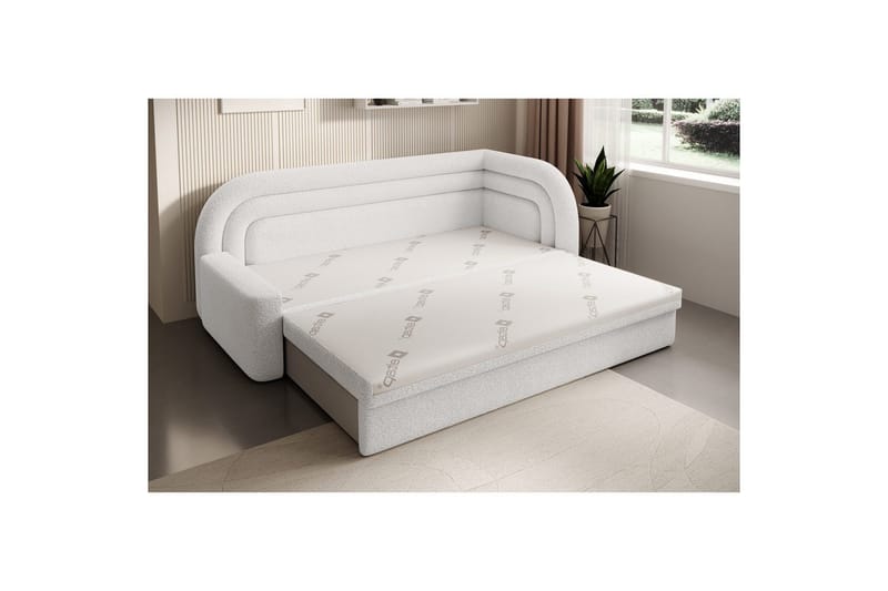 Sofa Eltap Fabillo 223x86x80 cm - Royal 01, Hvid, Højre - Møbler - Sofaer - Sovesofaer