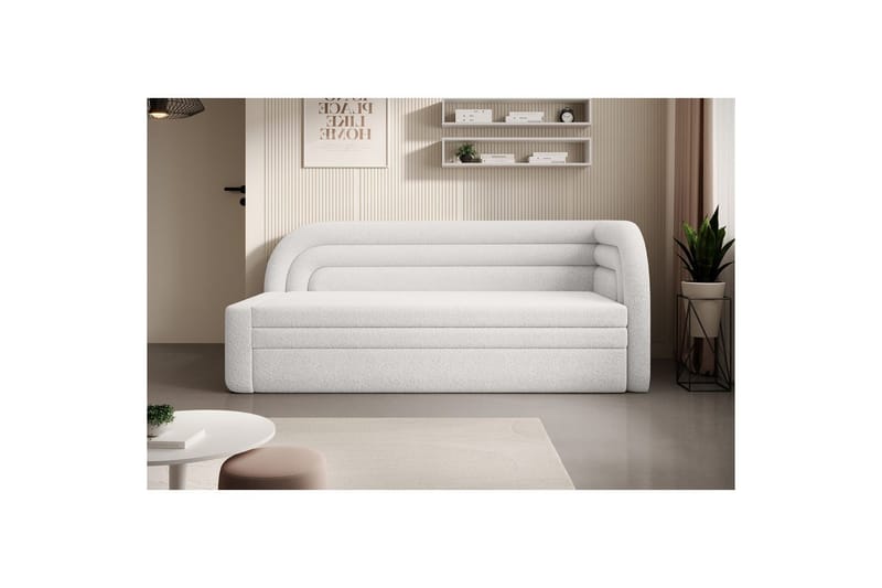 Sofa Eltap Fabillo 223x86x80 cm - Royal 01, Hvid, Højre - Møbler - Sofaer - Sovesofaer