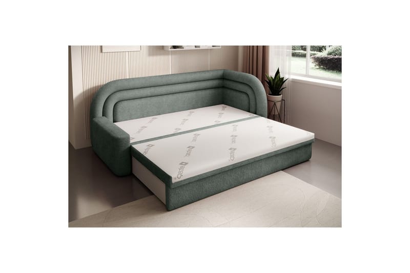 Sofa Eltap Fabillo 223x86x80 cm - Touch 100, Grøn, Højre - Møbler - Sofaer - Sovesofaer