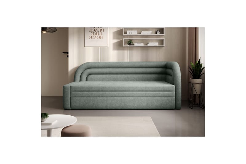 Sofa Eltap Fabillo 223x86x80 cm - Touch 100, Grøn, Højre - Møbler - Sofaer - Sovesofaer