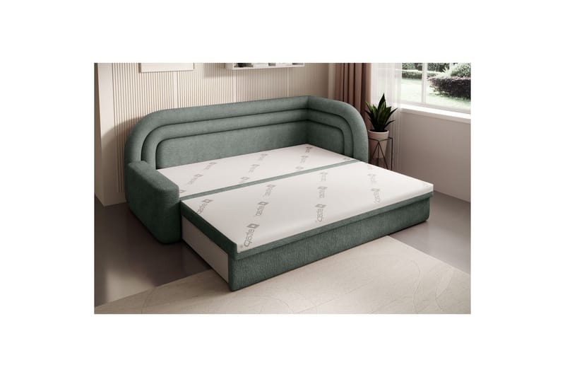 Sofa Eltap Fabillo 223x86x80 cm - Touch 100, Grøn, Højre - Møbler - Sofaer - Sovesofaer