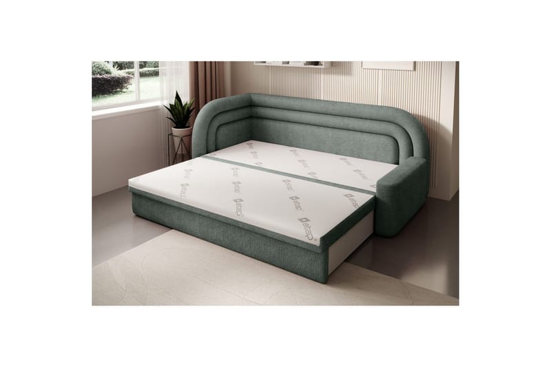 Sofa Eltap Fabillo 223x86x80 cm - Touch 100, Grøn, Venstre - Møbler - Sofaer - Sovesofaer