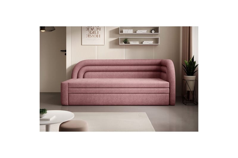 Sofa Eltap Fabillo 223x86x80 cm - Touch 24, Pink, Højre - Møbler - Sofaer - Sovesofaer