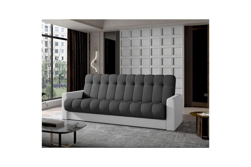Sofa Eltap Garett 212x85x90 cm - Sawana 05, Soft 17, Grå, Hvid - Møbler - Sofaer - Sovesofaer