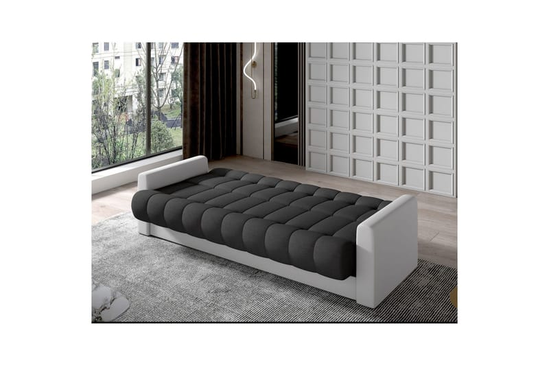 Sofa Eltap Garett 212x85x90 cm - Sawana 05, Soft 17, Grå, Hvid - Møbler - Sofaer - Sovesofaer
