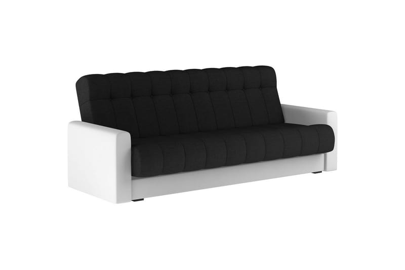 Sofa Eltap Garett 212x85x90 cm - Sawana 14, Soft 17, Sort, Hvid - Møbler - Sofaer - Sovesofaer