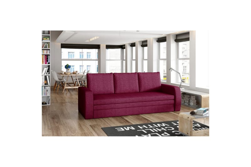Sofa Eltap Inversa 220x83x89 cm - Malmo 63, Rød - Møbler - Sofaer - Sovesofaer