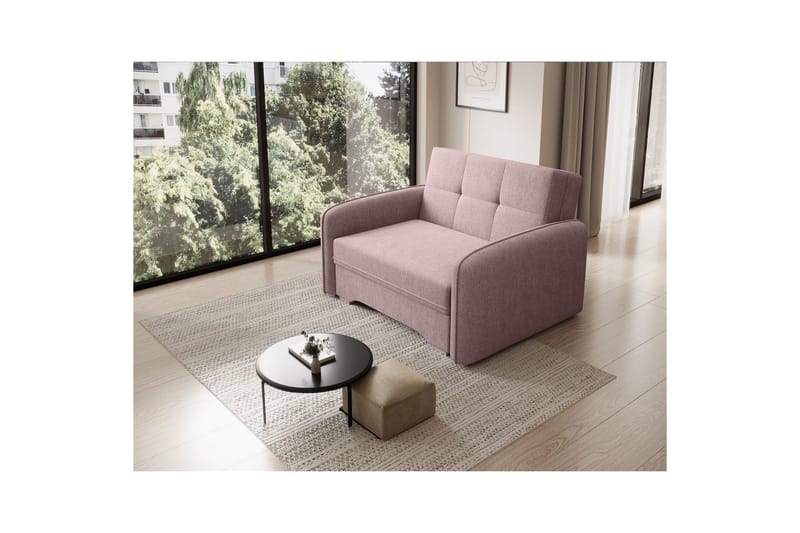 Sofa Eltap Laine 102x109x84 cm - Poco 101, Lyserød - Møbler - Sofaer - Sovesofaer