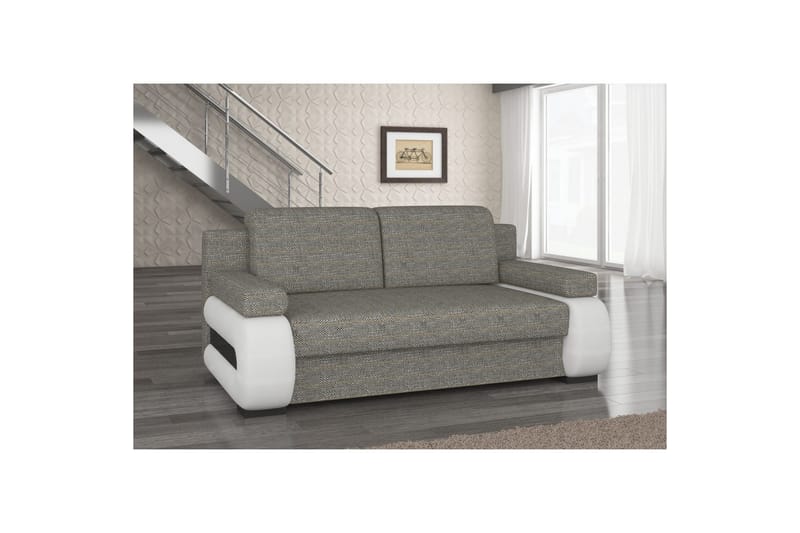 Sofa Eltap Laura 202x79x84 cm - Berlin 01, Soft 17, Grå, Hvid - Møbler - Sofaer - Sovesofaer
