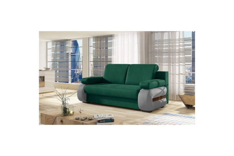 Sofa Eltap Laura 202x79x84 cm, Monolith 37, Monolith 84, Grøn, Lys Grå