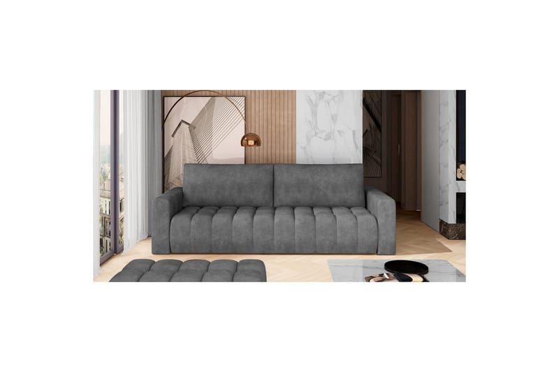Sofa Eltap Lazaro 247x97x92 cm, Dora 95, Mørkegrå